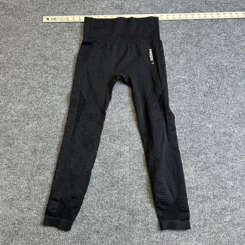 Gymshark Leggings Womens Size M Black Energy Seamless High Waisted Athletic Gym